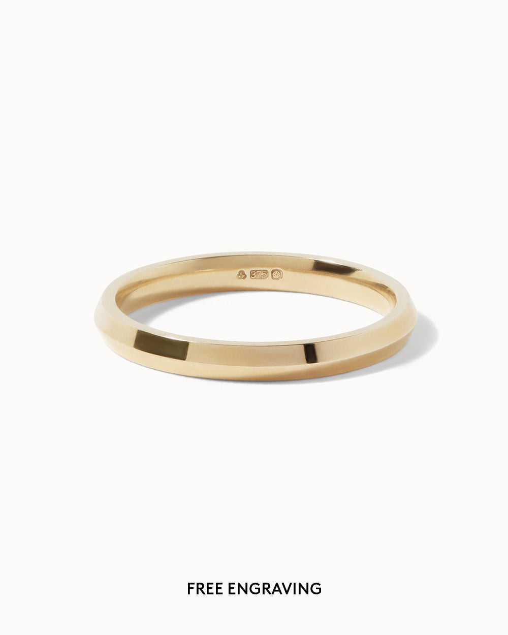 Solid Gold Fine Edge Ring - 2mm Band