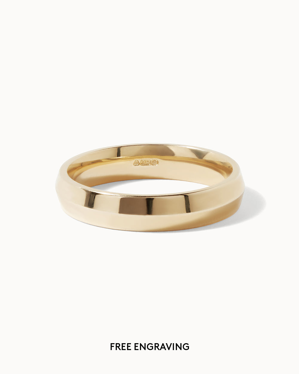 Solid Gold Fine Edge Ring - 4mm Band