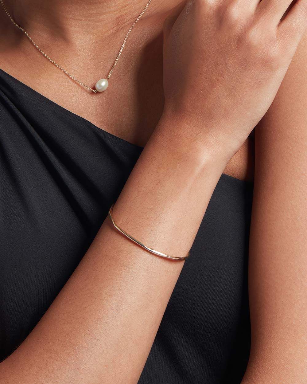 Solid Gold Lava Bangle