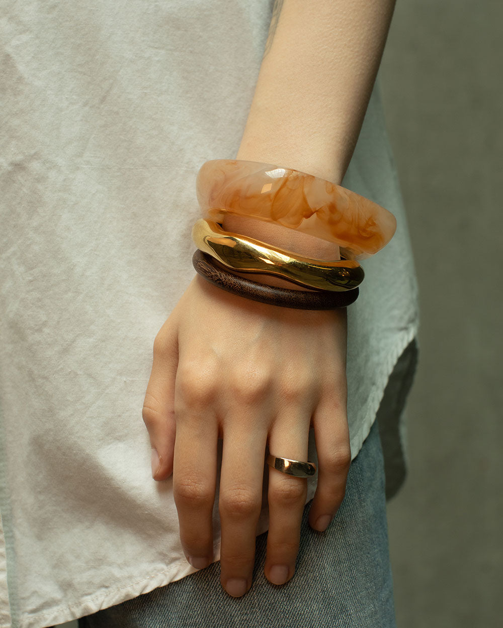 Bronze Bangle Stack