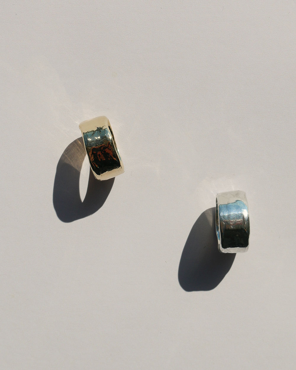 Solid Gold Molten Wide Band Ring