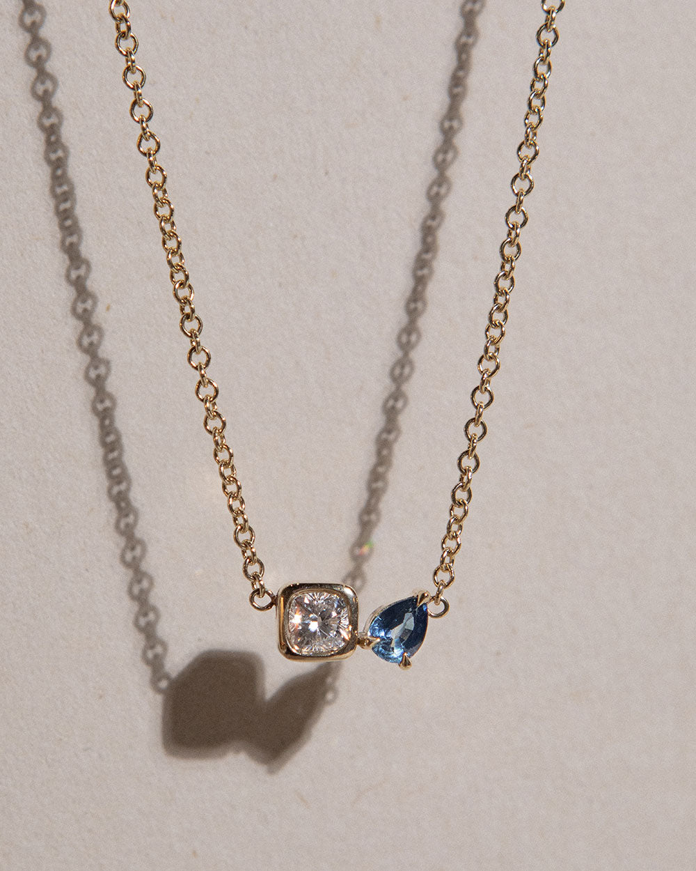 Toi Et Moi Diamond and Sapphire Necklace