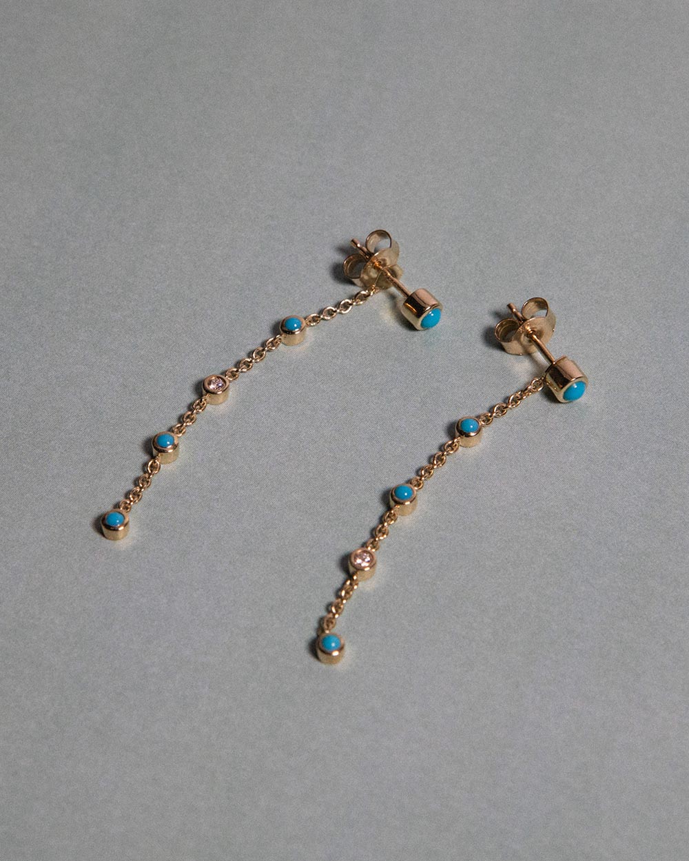 December Turquoise Birthstone Drop Earrings