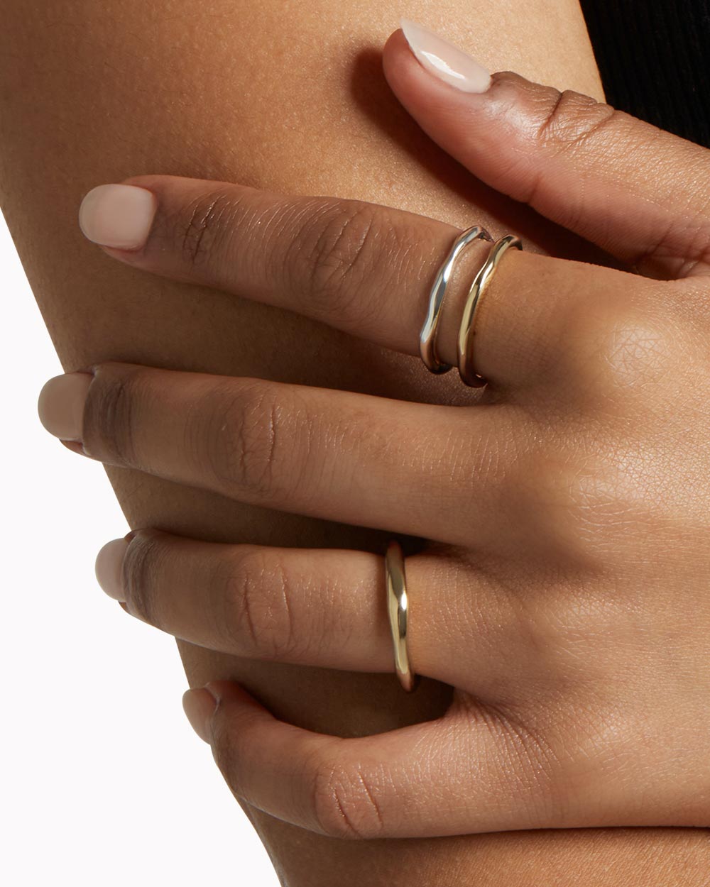 Solid Gold Lava Adjustable Ring