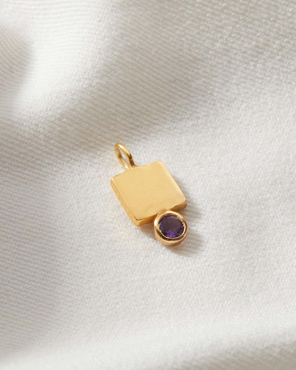 Amethyst February Birthstone Charm