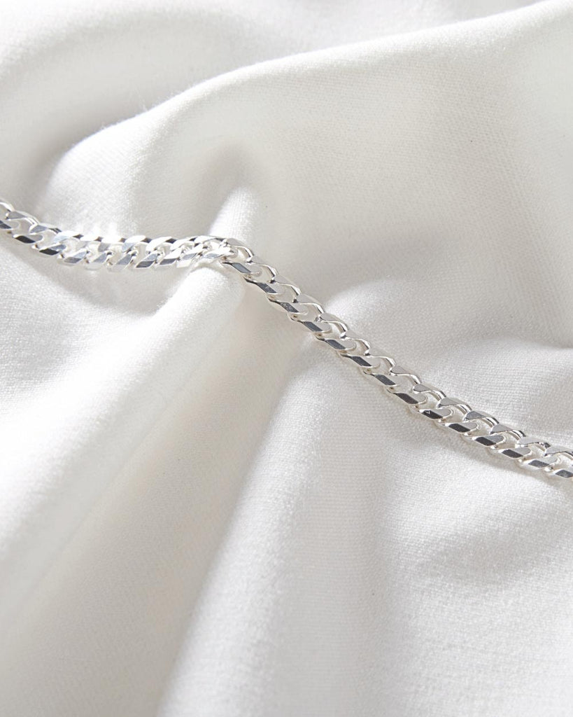 925 Recycled Sterling Silver Heavy Curb Chain Necklace Large handmade in London by Maya Magal luxury jewellery brand