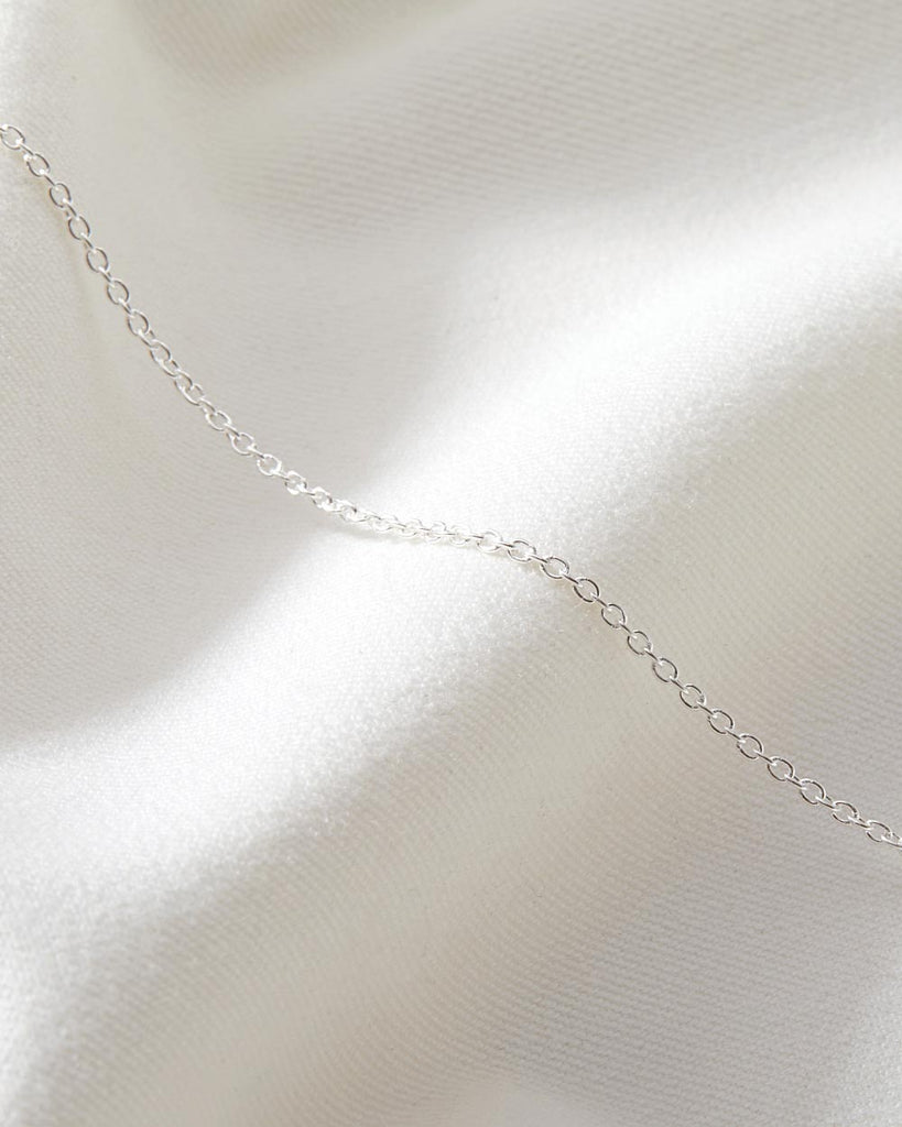 925 Recycled Sterling Silver Short Trace Chain Necklace handmade in London by Maya Magal sustainable jewellery brand