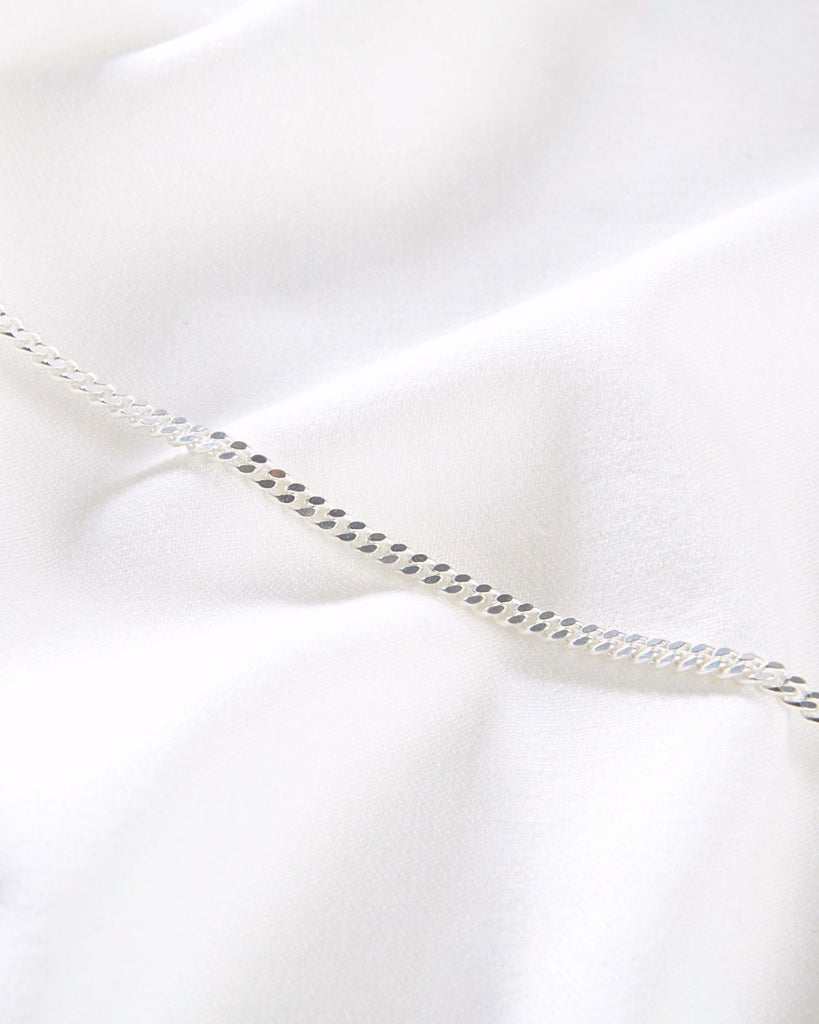 925 Recycled Sterling Silver Curb Chain Necklace Medium handmade in London by Maya Magal luxury jewellery brand