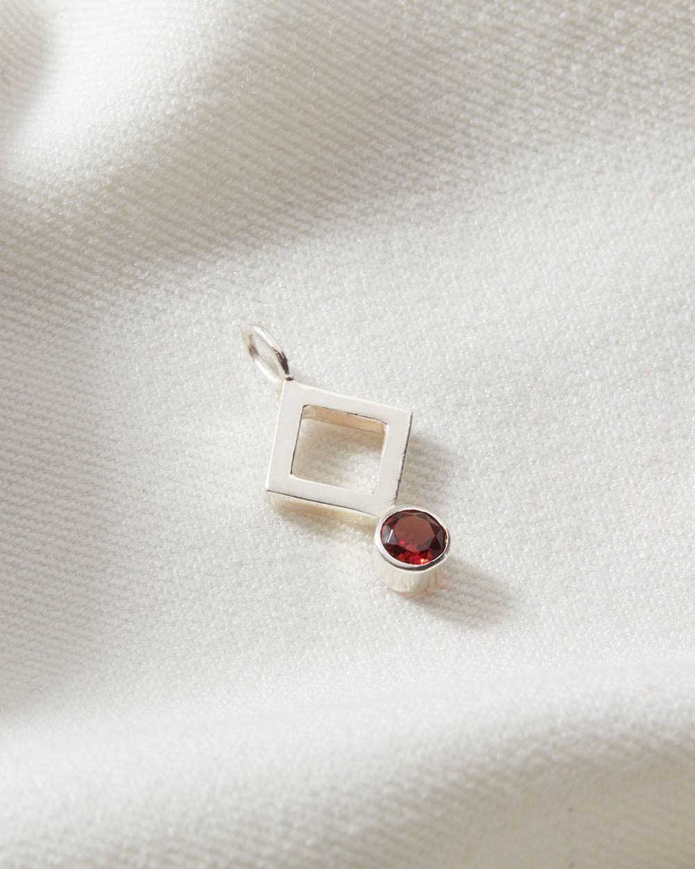 Garnet January Birthstone Charm