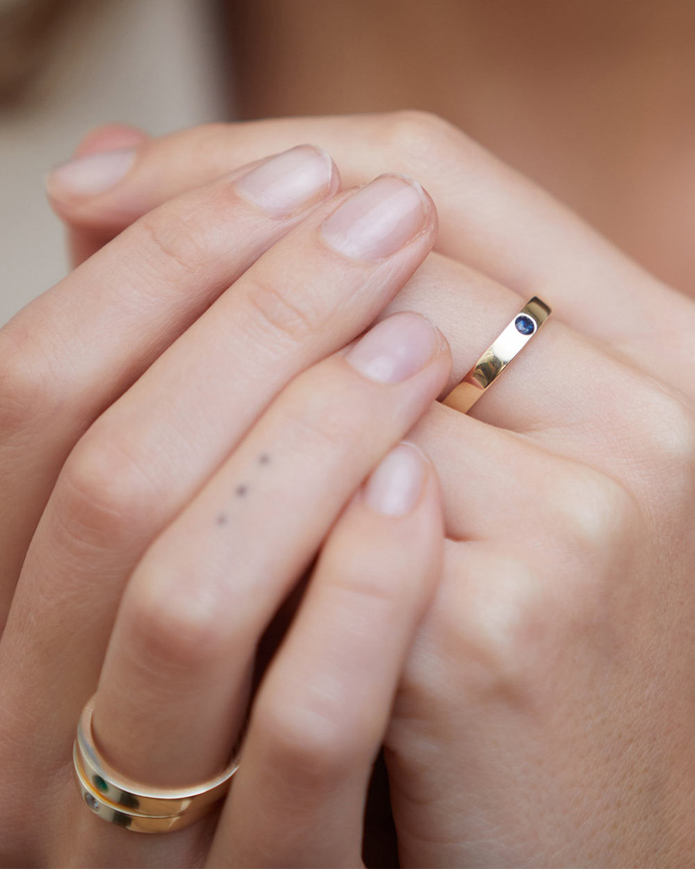 Solid Gold Heirloom Single Stone Sapphire Ring