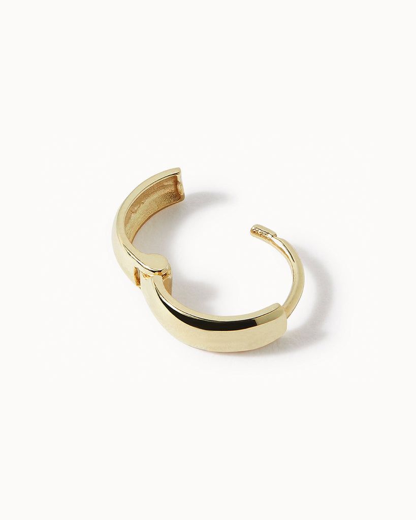 9ct Solid Gold Hinged Cartilage Hoop handmade in London by Maya Magal sustainable jewellery brand