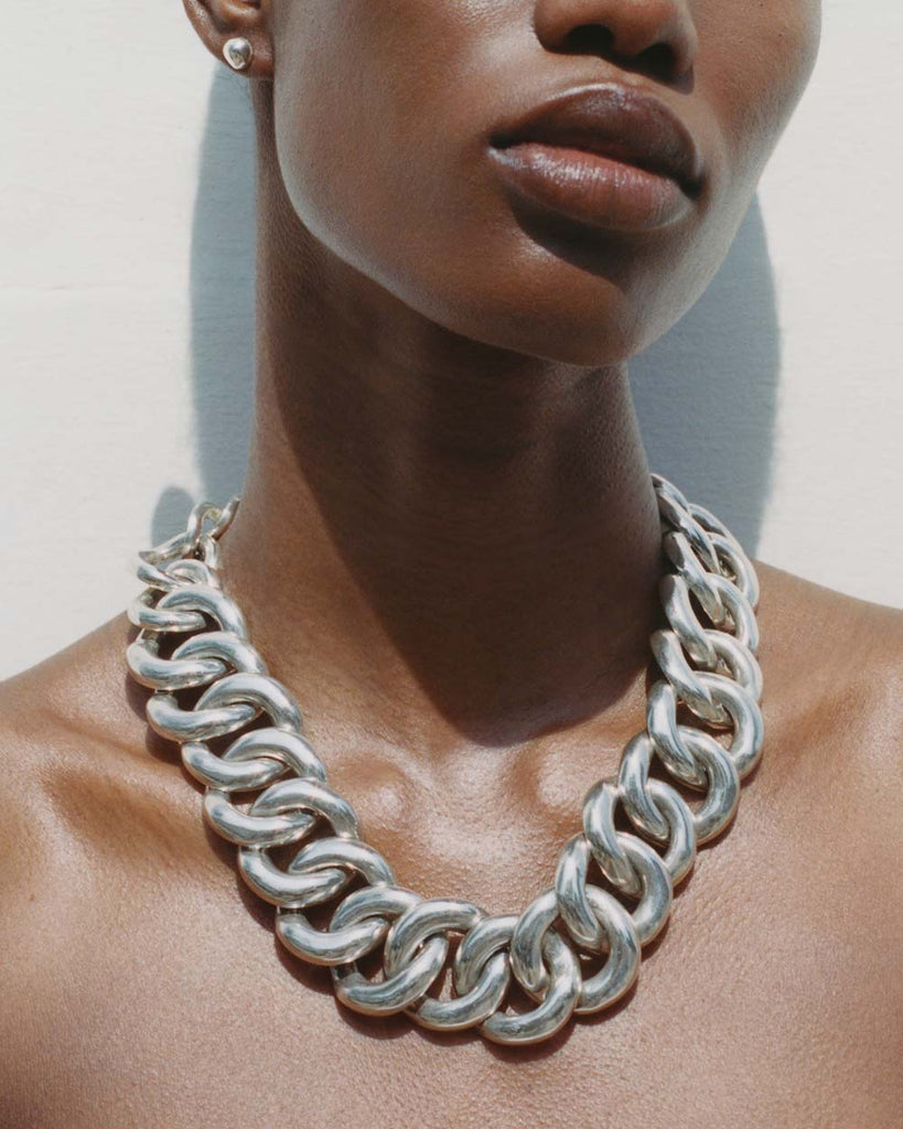 925 Recycled Sterling Silver Lucid Chain Necklace handmade in London by Maya Magal crafted jewellery brand