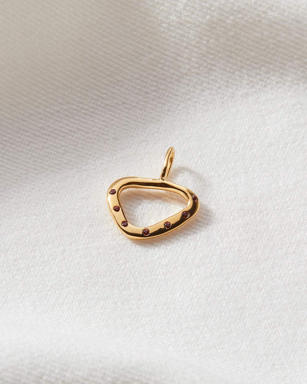 Garnet January Birthstone Organic Charm