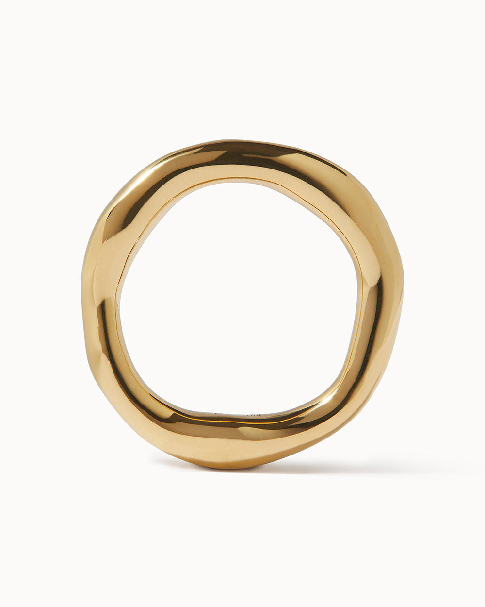 18ct Gold Plated Organic Heavy Ring handmade in London by Maya Magal luxury jewellery brand