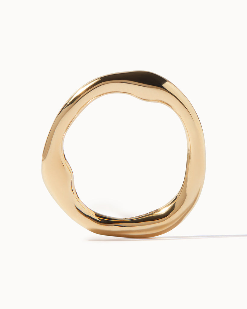 9ct Solid Gold Organic Heavy Ring handmade in London by Maya Magal sustainable jewellery brand