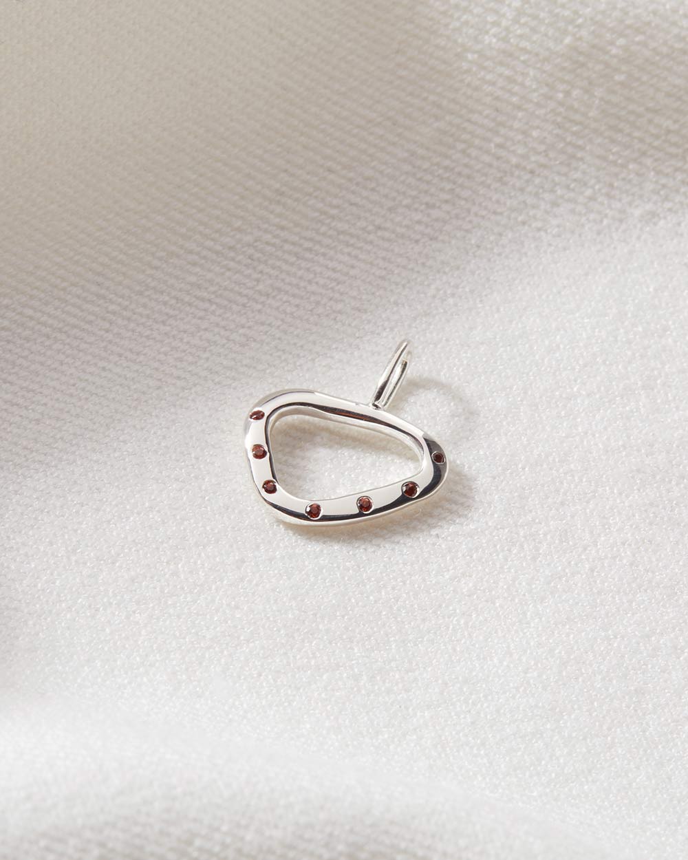 Garnet January Birthstone Organic Charm