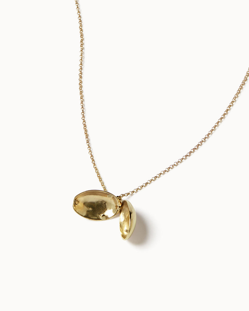 9ct Solid Gold Locket Pendant handmade in London by Maya Magal luxury jewellery brand