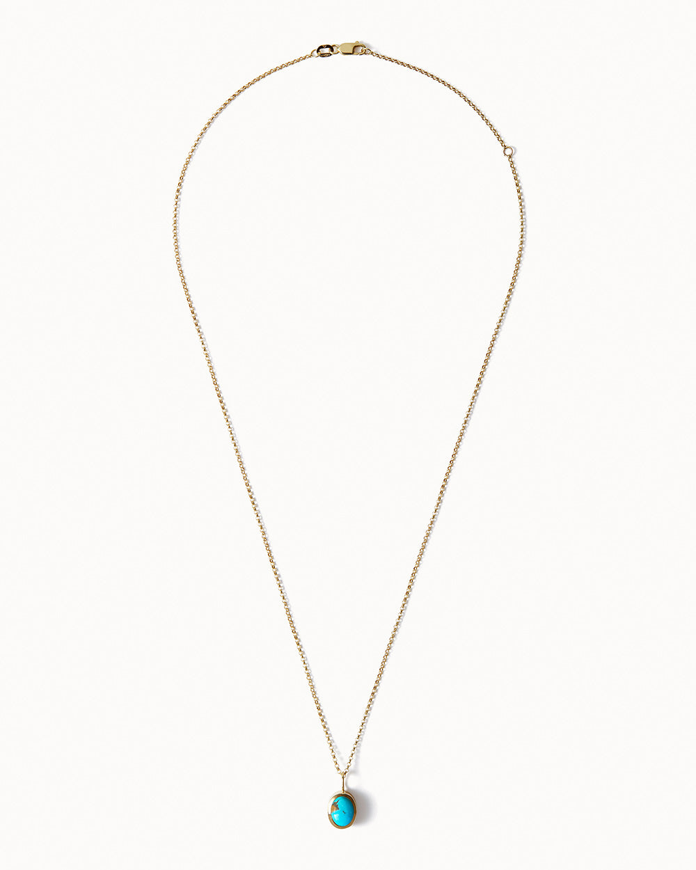 9ct Solid Gold Turquoise Necklace handmade in London by Maya Magal sustainable jewellery brand