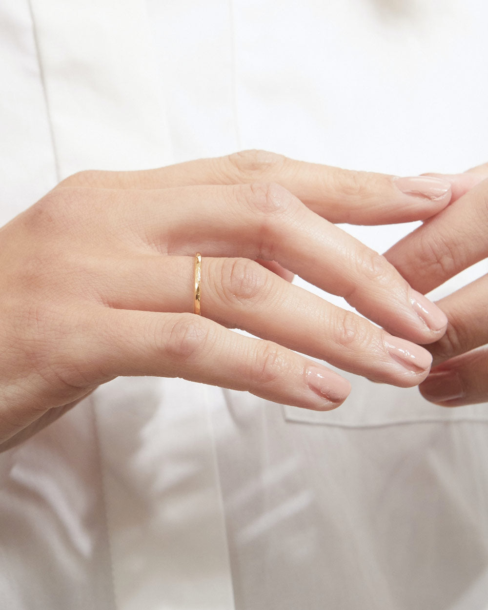 Solid Gold Beaten Band