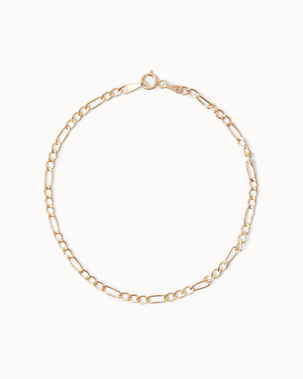 Solid Gold Figaro Bracelet