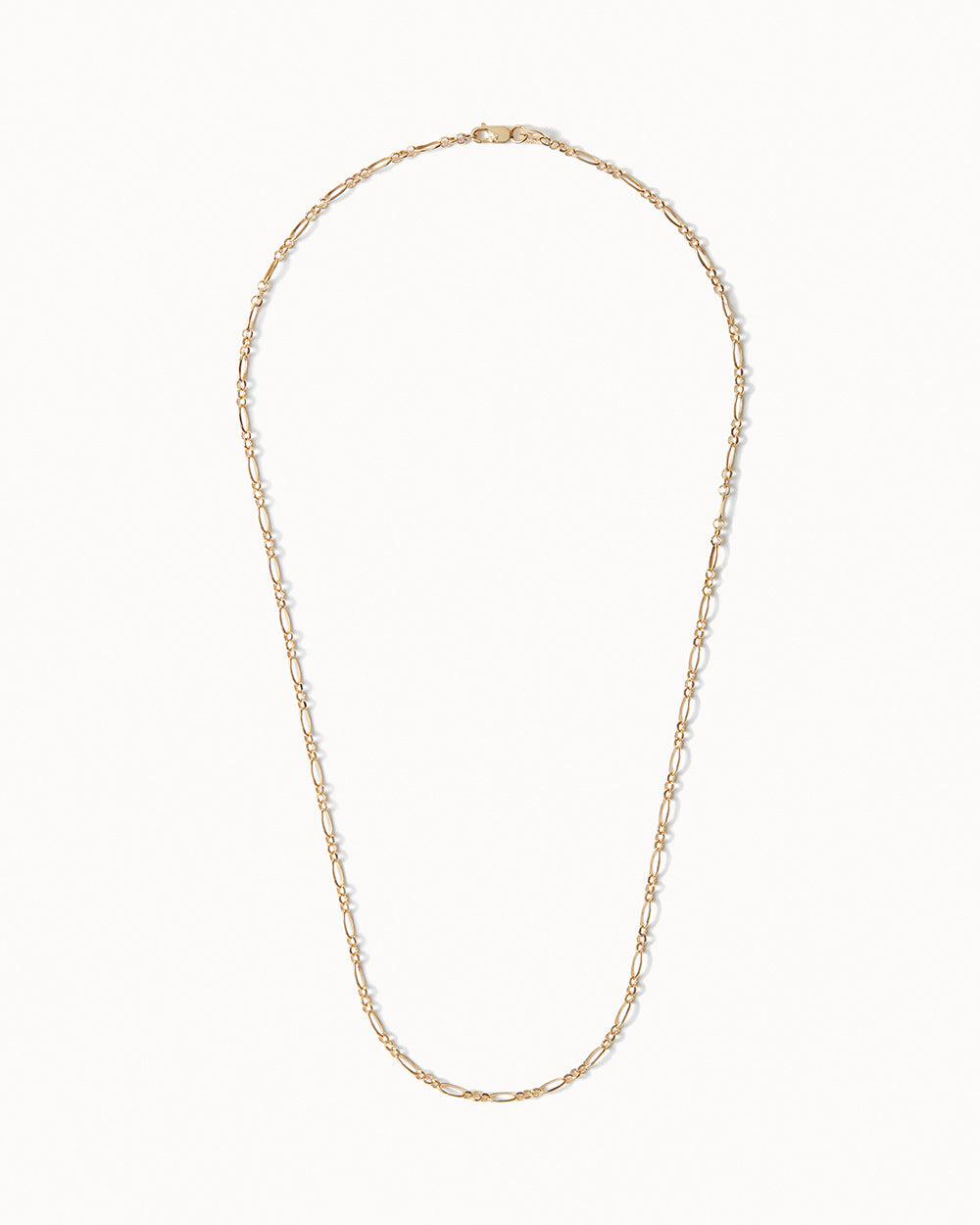 9ct Solid Gold Fine Figaro Chain handmade in London by Maya Magal sustainable jewellery brand
