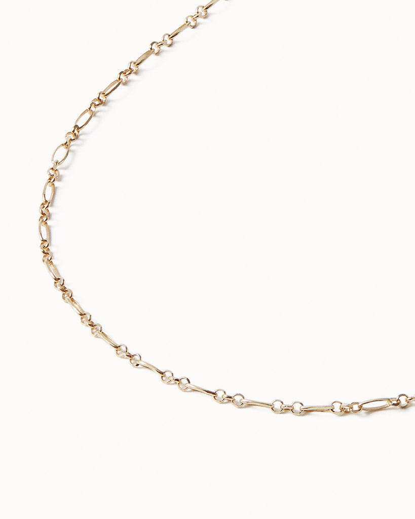 9ct Solid Gold Fine Figaro Chain handmade in London by Maya Magal sustainable jewellery brand