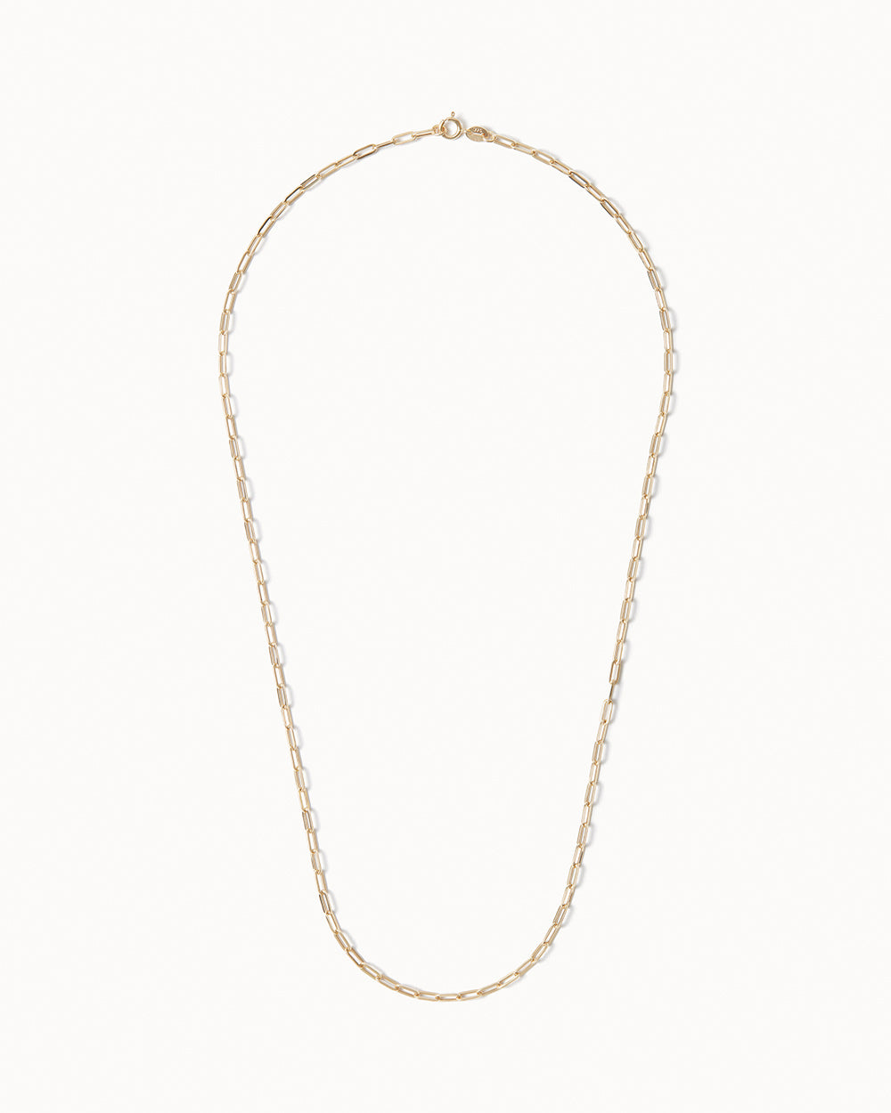 9ct 18" Solid Gold Paper Chain Necklace handmade in London by Maya Magal crafted jewellery brand