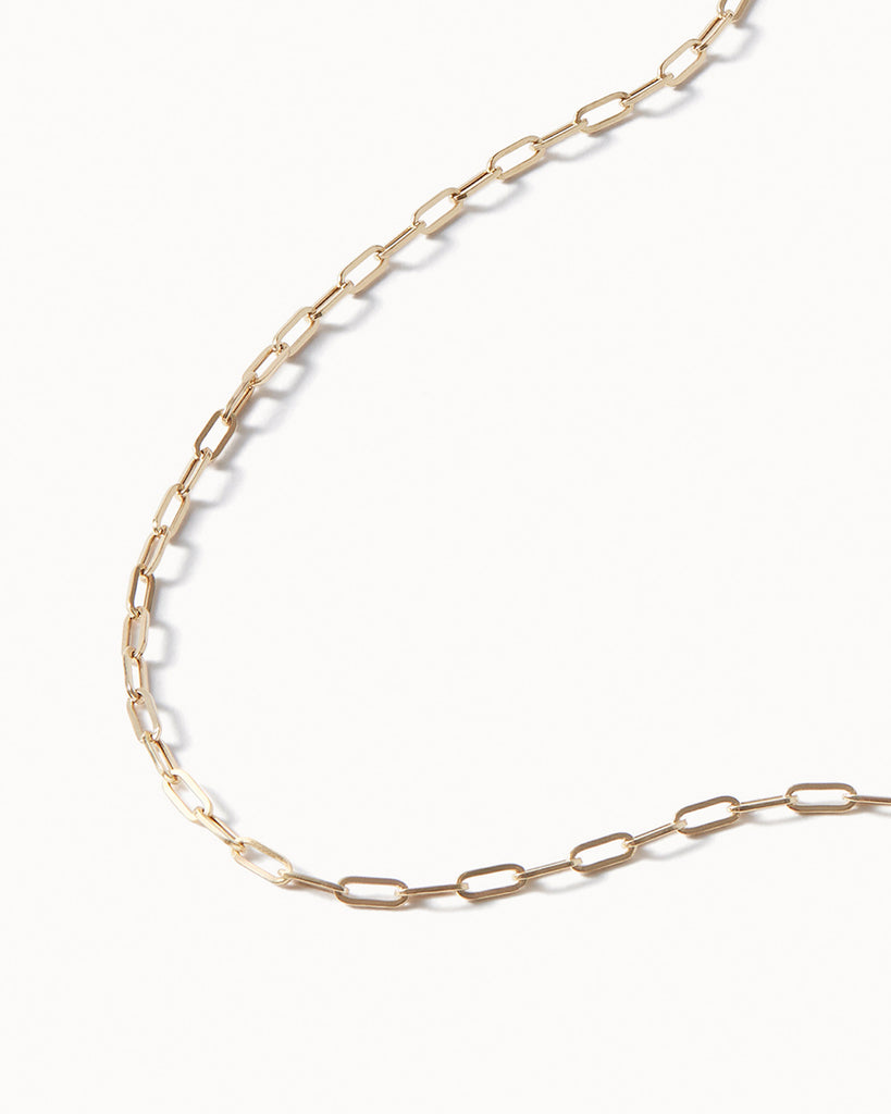 9ct 18" Solid Gold Paper Chain Necklace handmade in London by Maya Magal modern jewellery brand