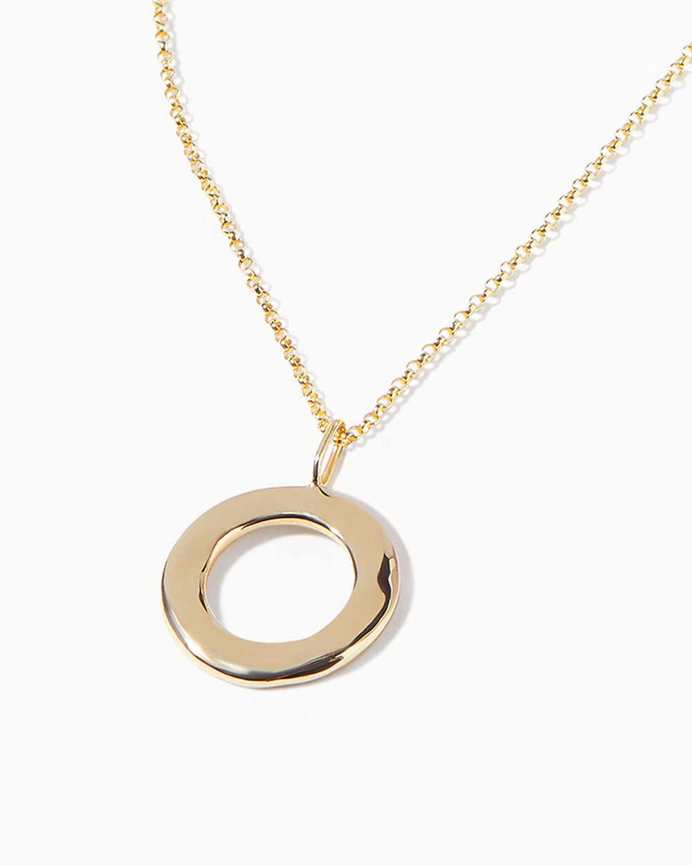Solid Gold Open Circle Charm