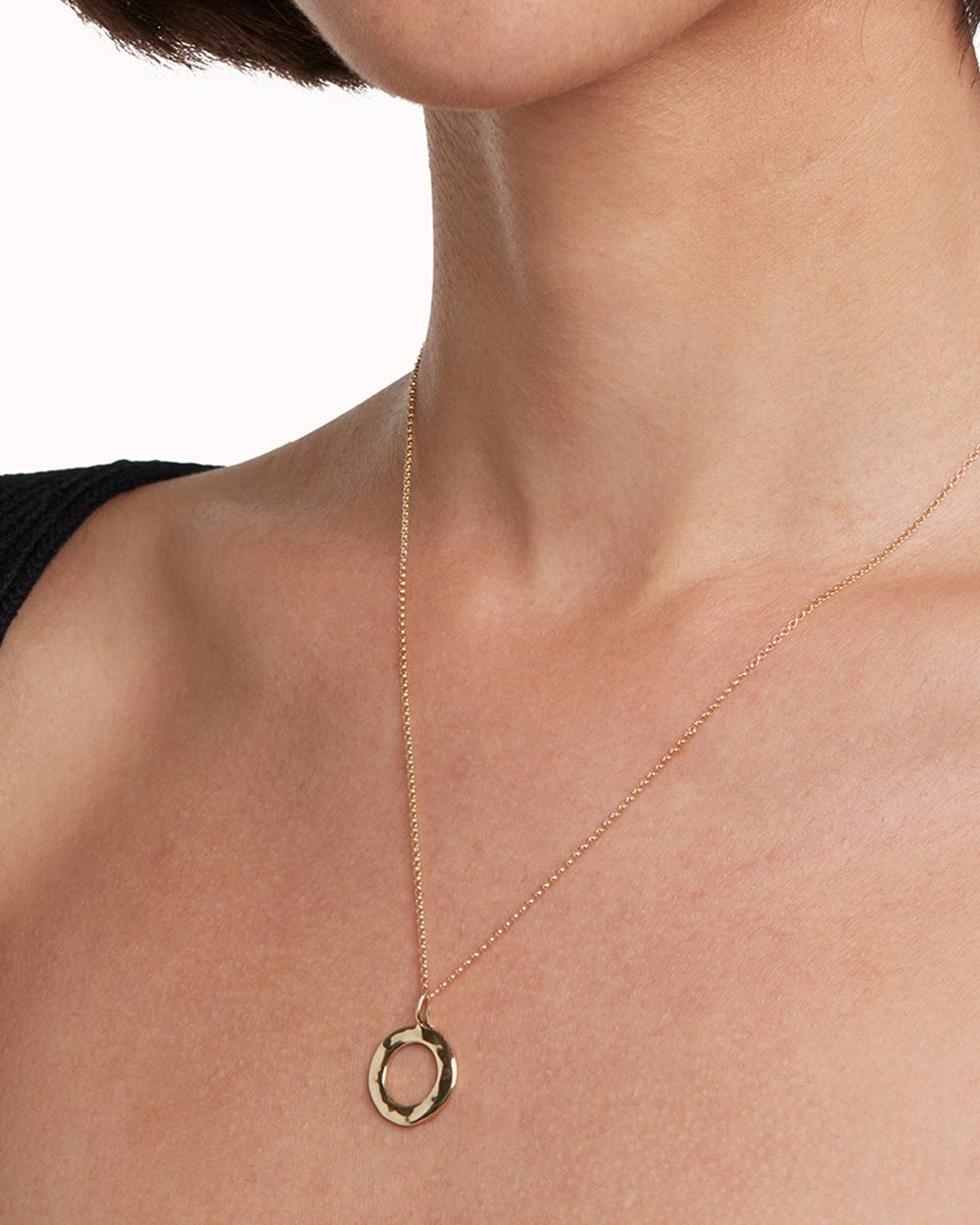 Solid Gold Open Circle Charm