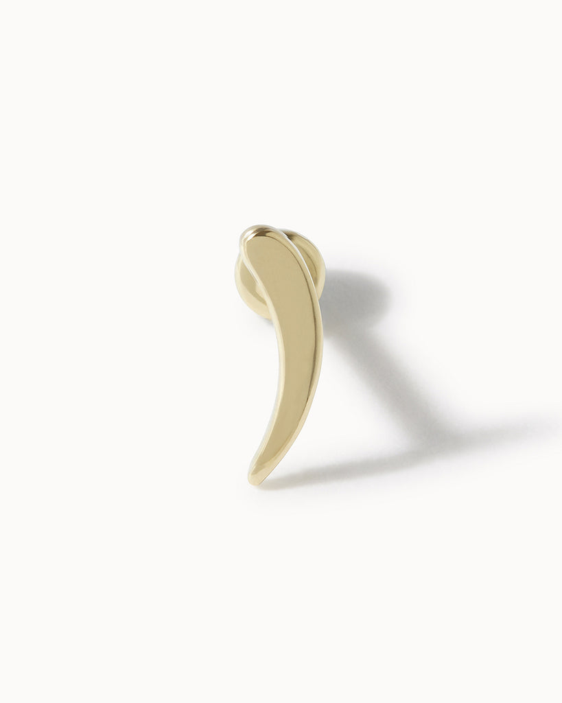 9ct Solid Gold Shooting Star Cartilage Stud handmade in London by Maya Magal sustainable jewellery brand