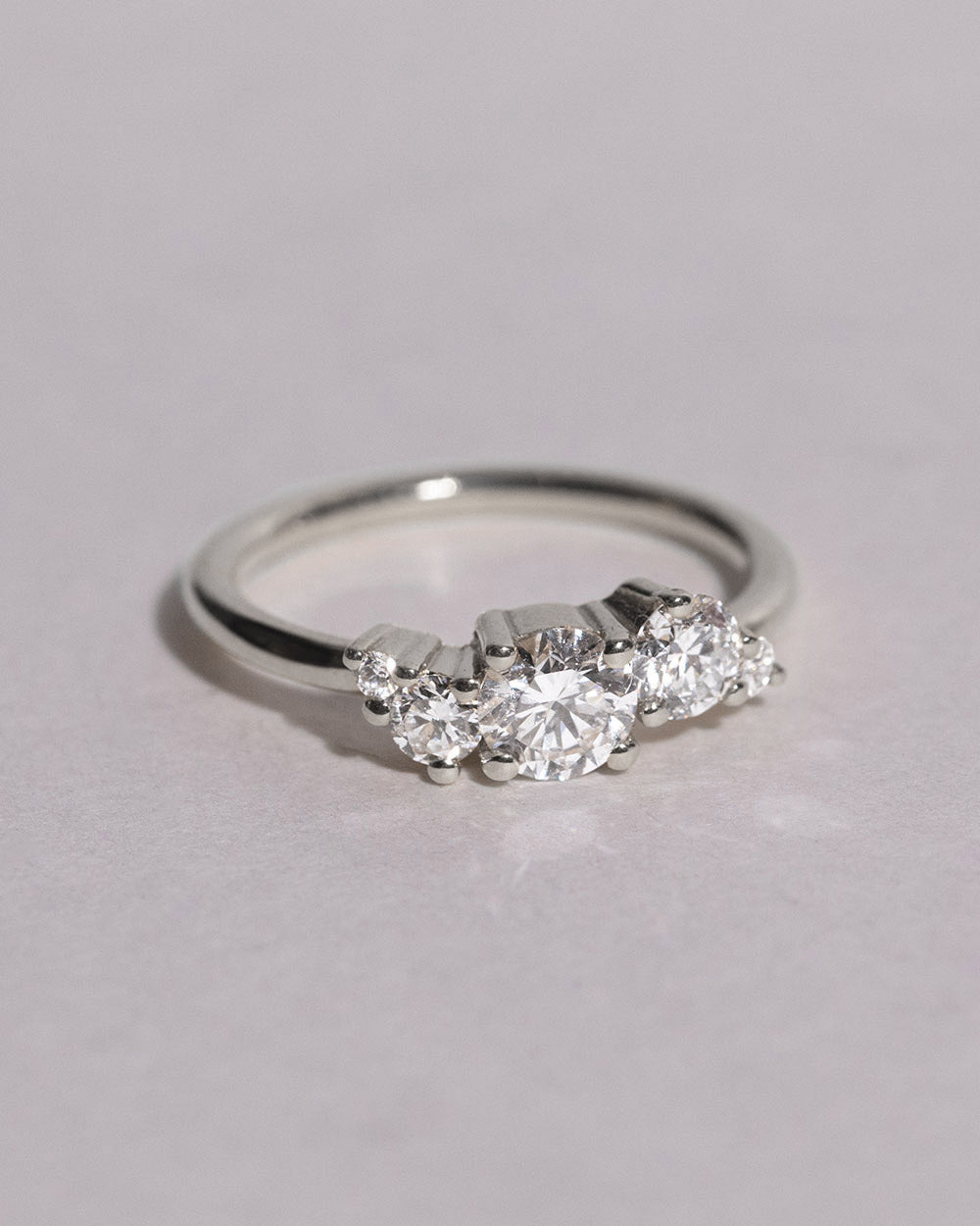 18ct White Gold Lab Grown 0.5ct Diamond Cluster Ring