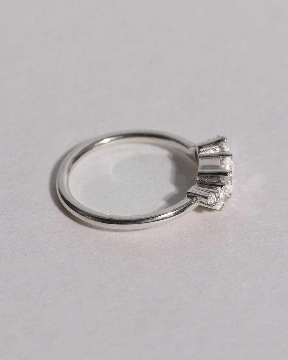 18ct White Gold Lab Grown 0.5ct Diamond Cluster Ring top view