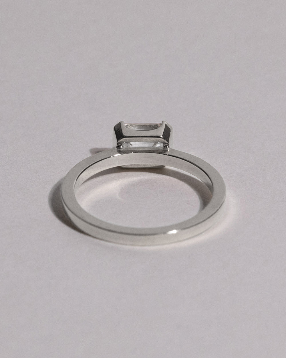 18ct White Gold Emerald Cut 1ct Lab Grown Diamond Ring