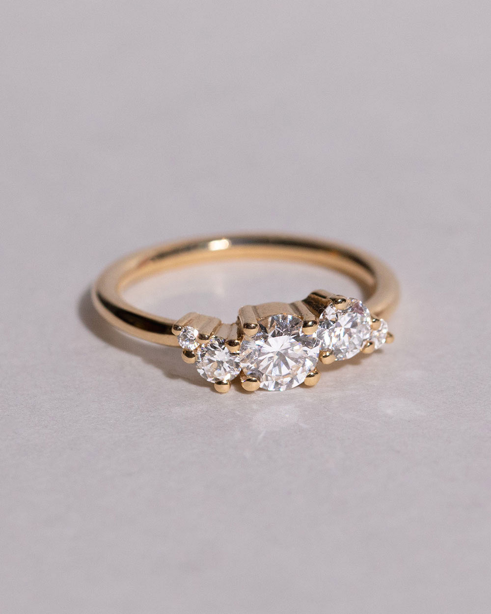 18ct Gold Lab Grown 0.5ct Diamond Cluster Ring
