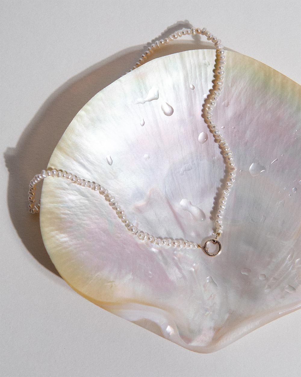 Milos Pearl Beaded Charm Necklace