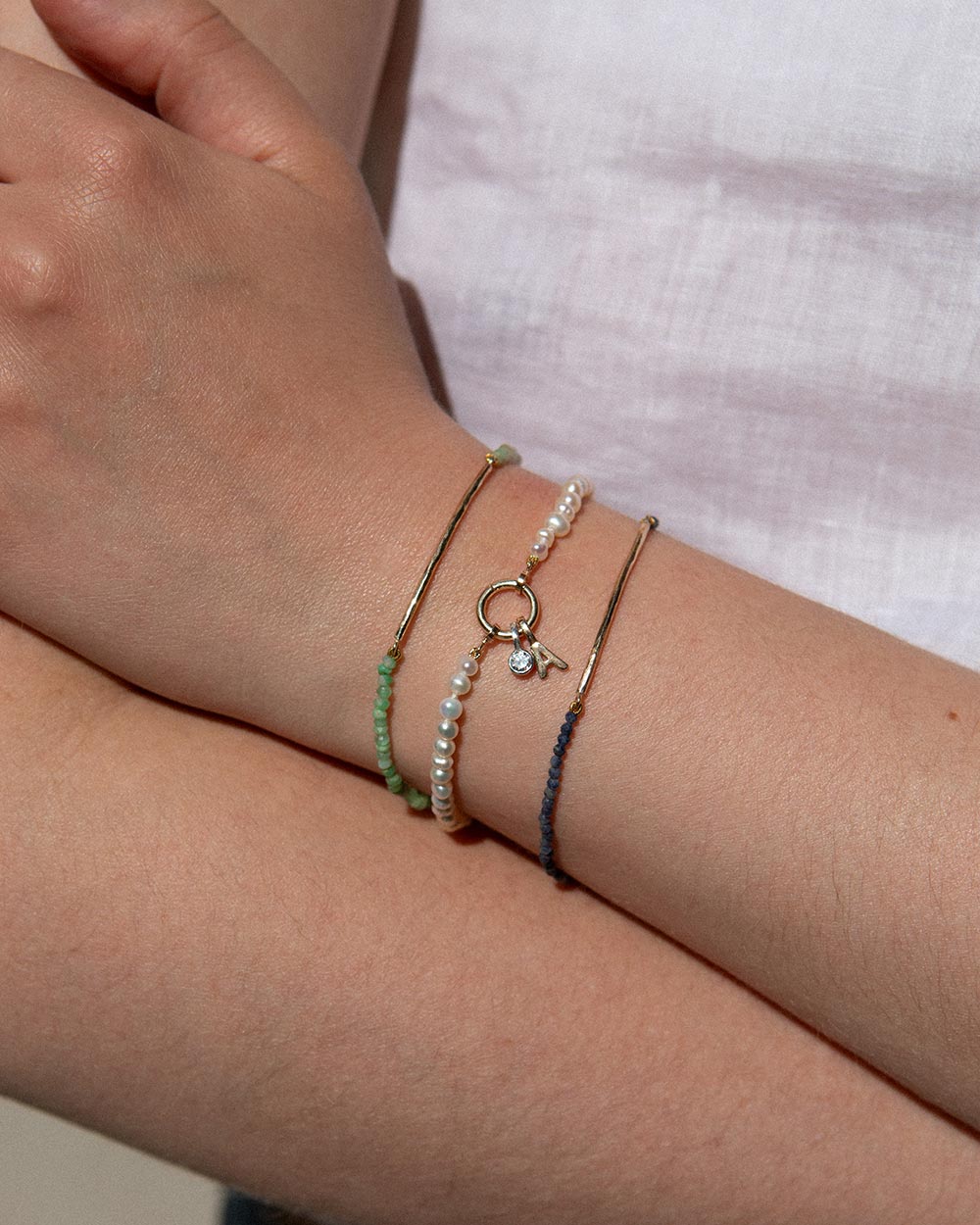 Milos Pearl Beaded Charm Bracelet