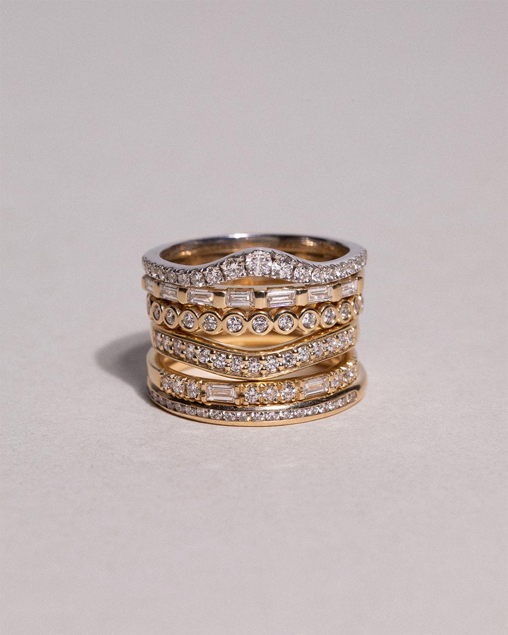 Pavé Diamond Nesting Ring