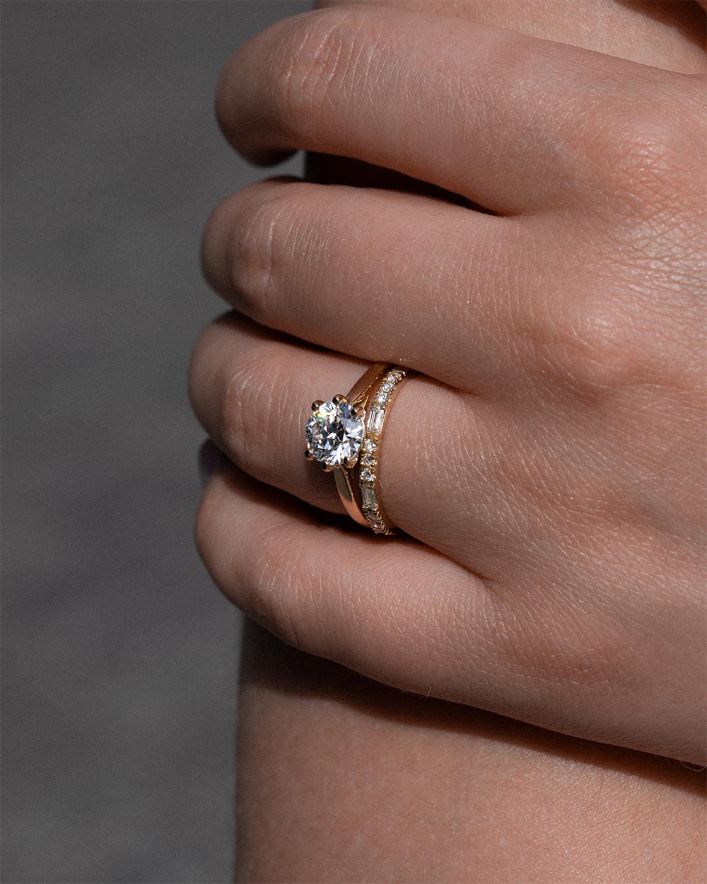 18ct Yellow Gold Dual Cut Diamond Ring