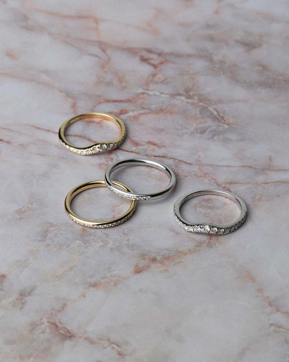 Diamond Half Eternity Court Ring