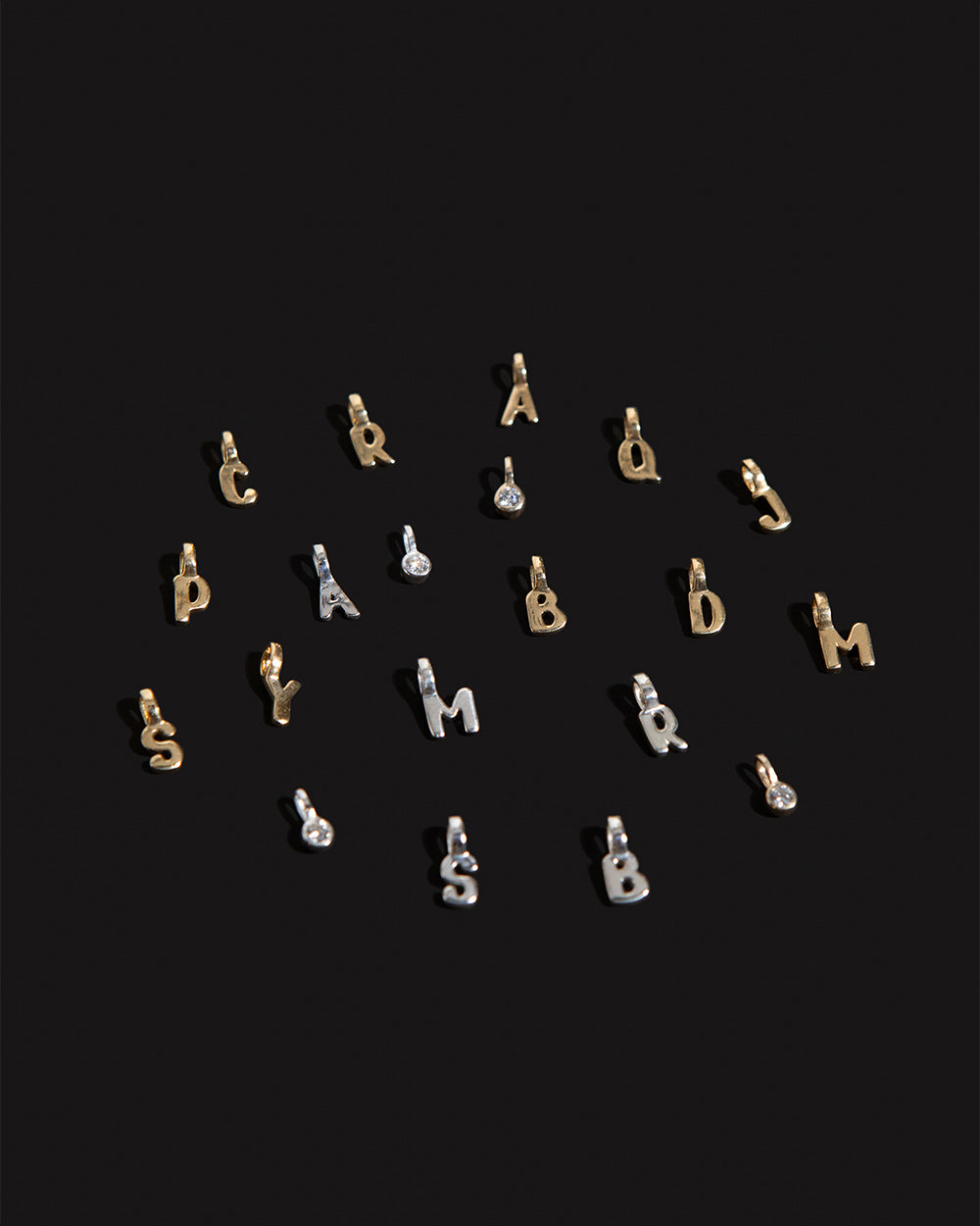 Initial Diamond Charm Necklace