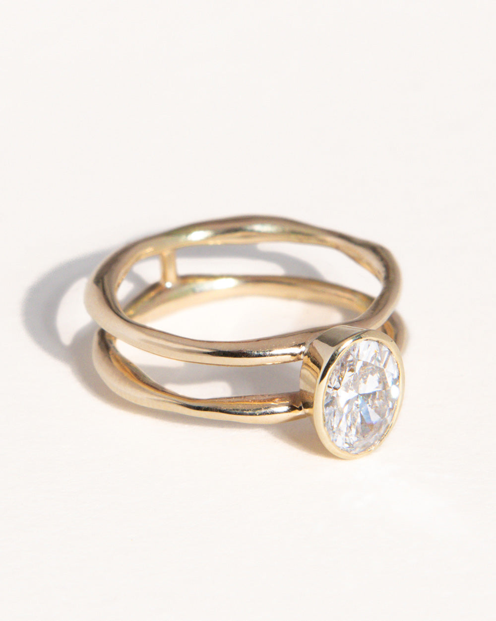 1ct Lab Grown Diamond Double Band Ring