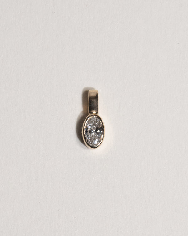 April Diamond Birthstone Oval Charm