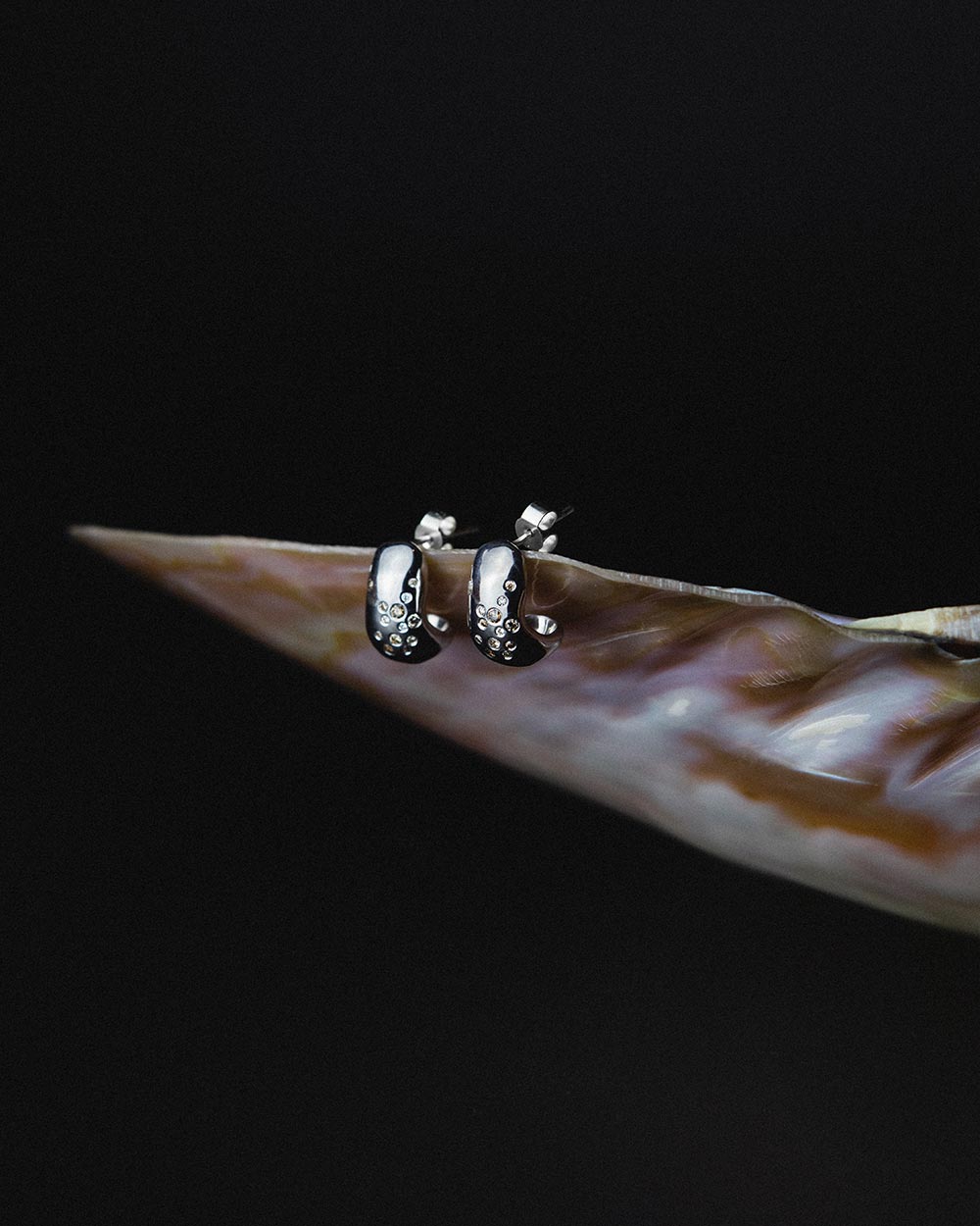Celestial Diamond Huggie Hoop Earrings