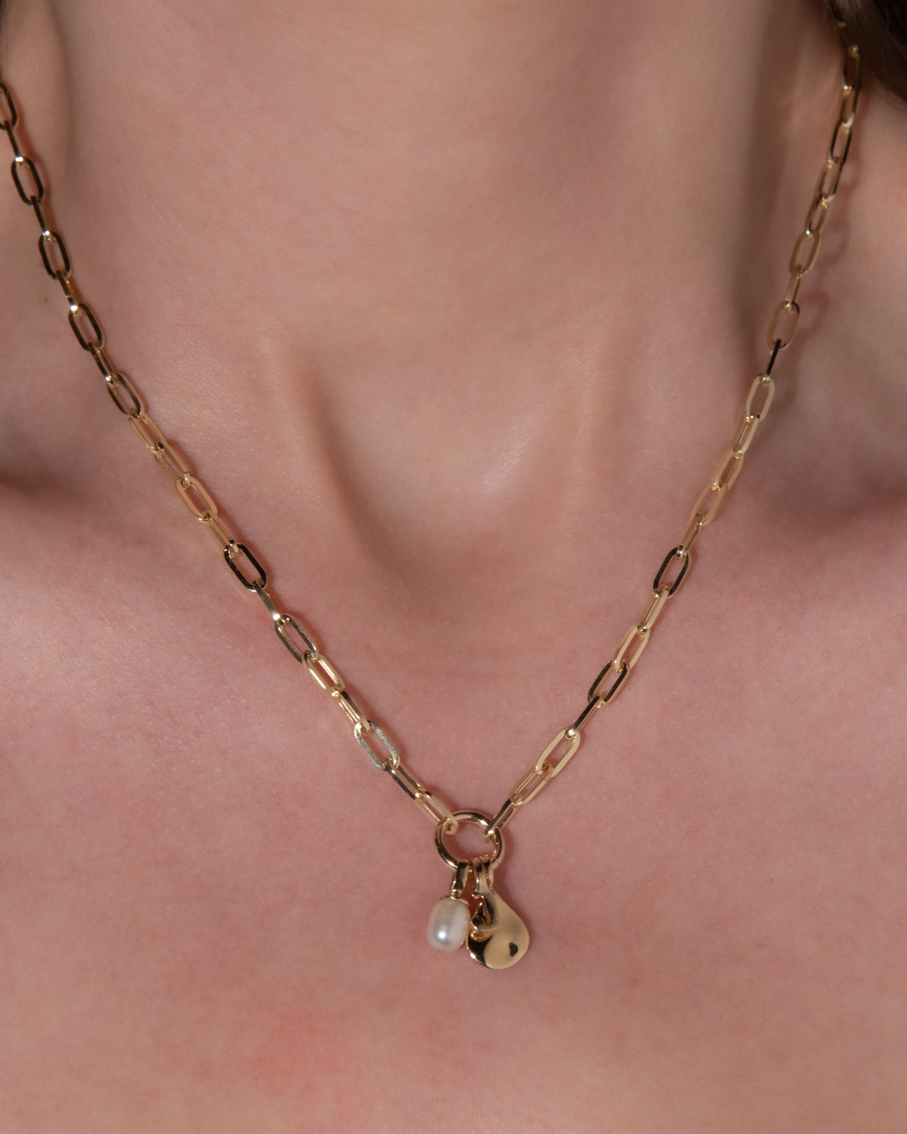 Paper Chain Charm Necklace