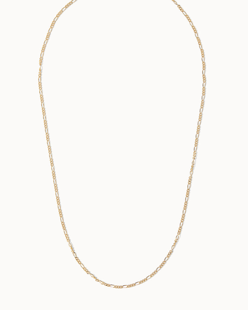 18ct gold plated figaro layering chain necklace by Maya Magal London