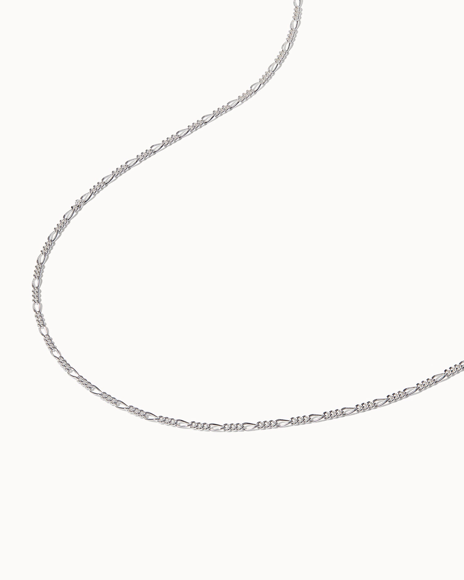 Recycled sterling silver figaro layering chain necklace by Maya Magal Jewellery