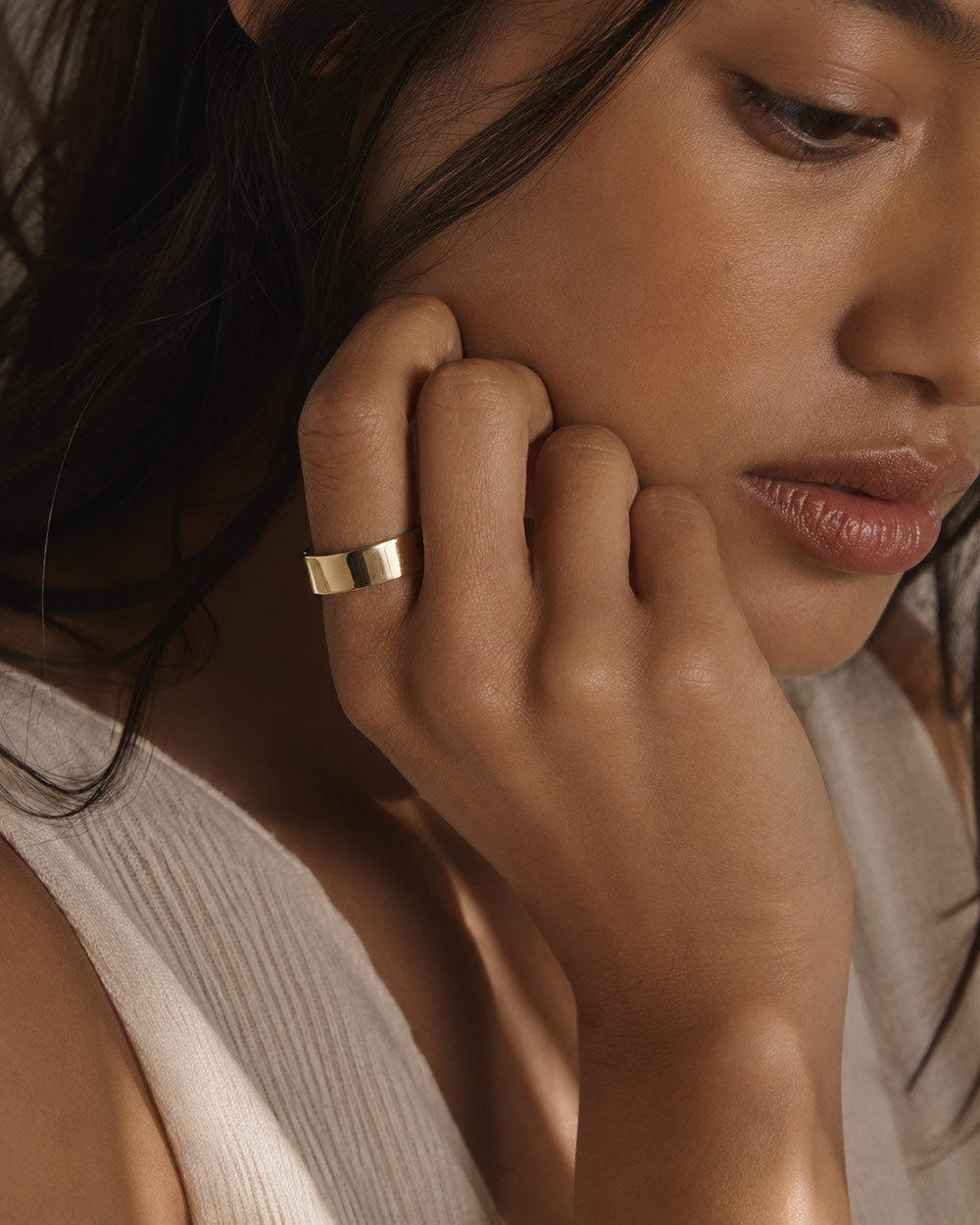 9ct Yellow Gold Heavy Signature Band Ring