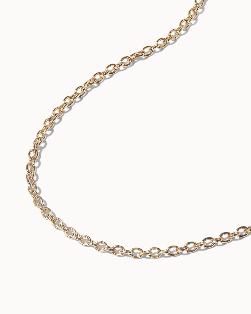 9ct solid gold belcher chain layering necklace by Maya Magal London