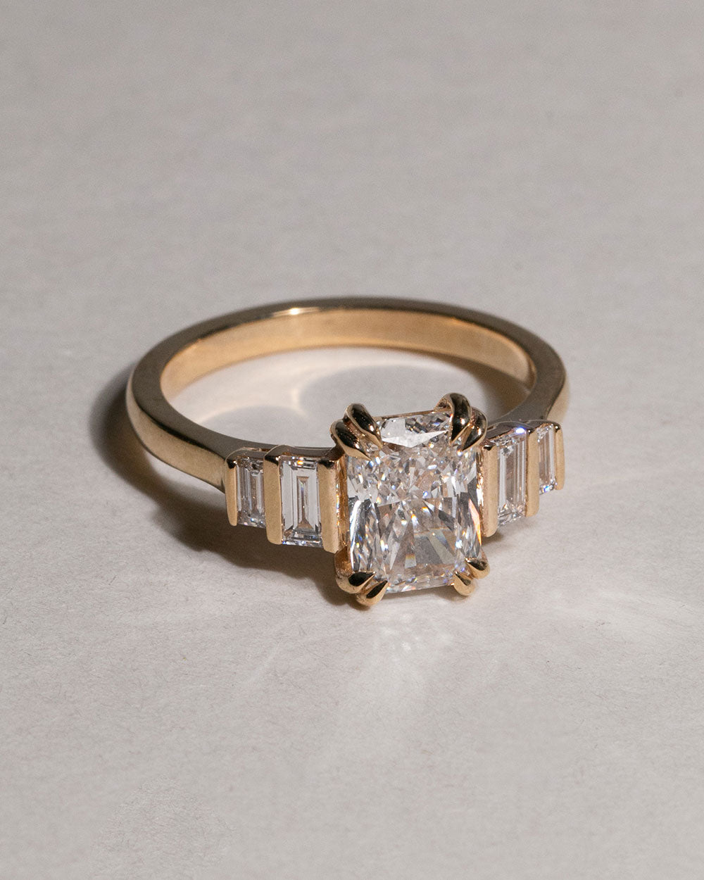 Lab Grown Diamond Geometric Five Stone Ring